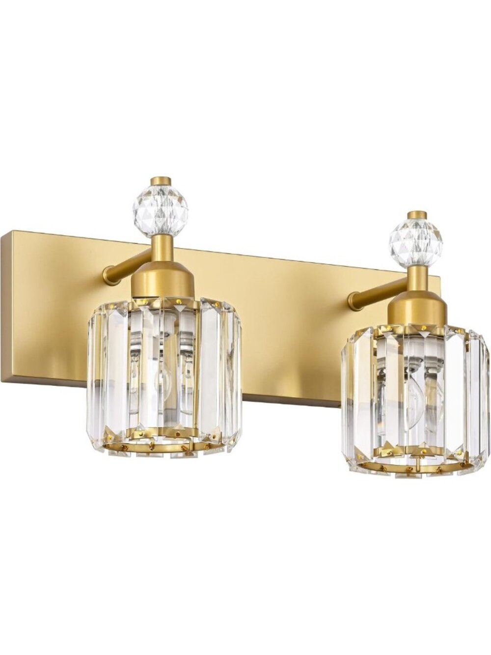Modern Gold Crystal Bathroom Vanity Lights - Elegant Wall Fixtures for Over